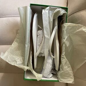 J crew Leather white thong Menorca sandal size 8.5